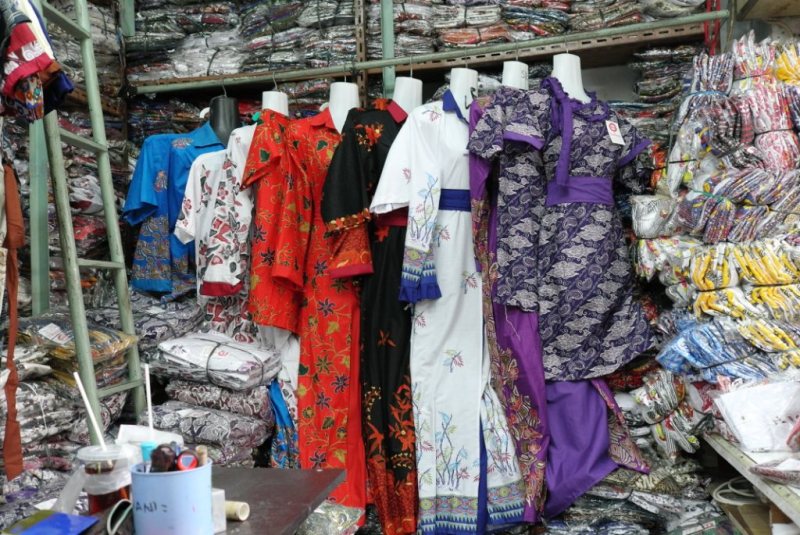 Suasana Pasar Klewer Batik Solo