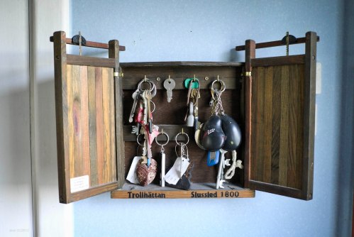 Tempat kunci berbentuk miniatur pintu air