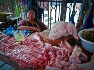 penjual daging babi