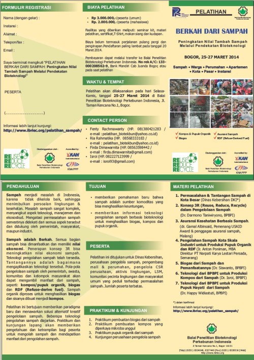 Pelatihan Pengelolaan Sampah Berbasis Bioteknologi