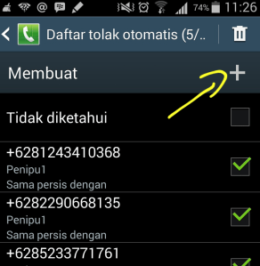 blockir nomor spam penipuan Android