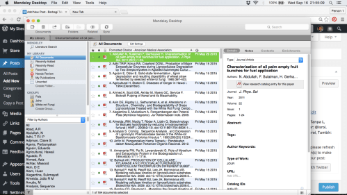 Tampilan Mendeley Dekstop.