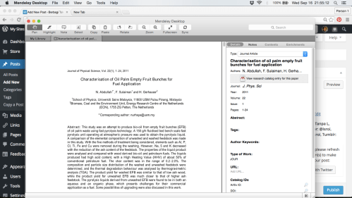 Tampilan Mendeley Dekstop.