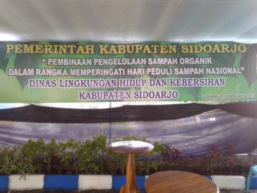 Kegiatan pembinaan pengelolaan sampah organik di perum MCG Larangan, Kab. Sidoarjo.