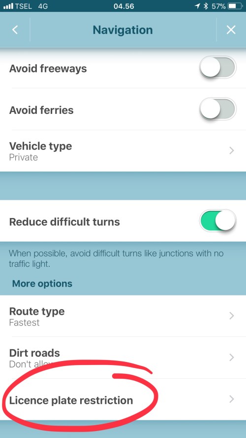 waze alternatif jalur ganjil genap